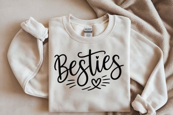 Besties SVG Cut File, Best Friends SVG for Graphics & Crafts