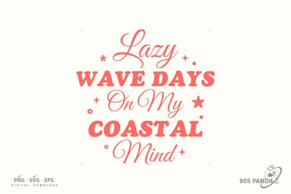 Coastal Mind Lazy Wave Design Svg Png for Graphics and Crafts