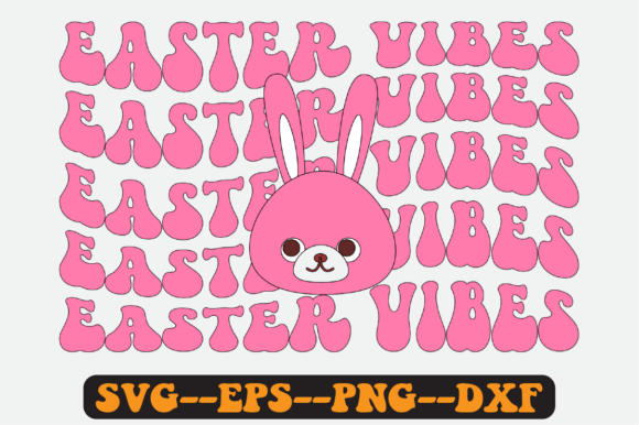 Easter Vibes Quote Retro Svg Design for Graphics and Crafts