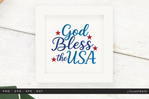 God Bless USA SVG Clipart for Graphics and Crafts