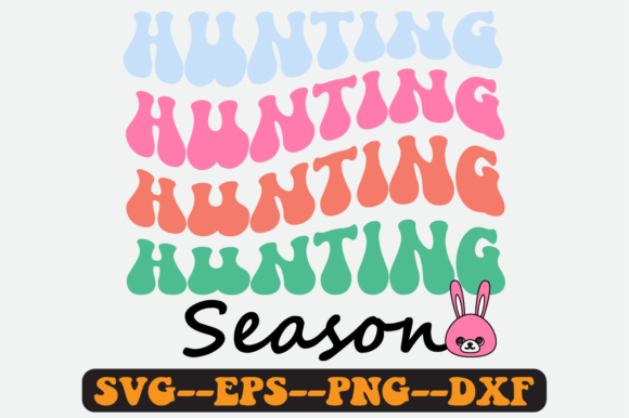Hunting Season Quote Retro Svg Design for Graphics and Crafts