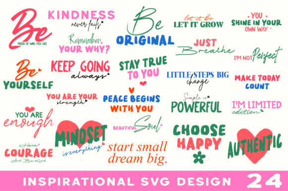 Inspirational SVG Design Bundle for Crafts and Graphics