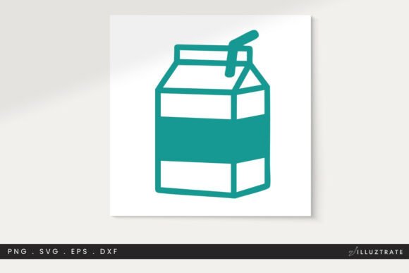 Milk Carton SVG Cut File Clipart PNG for Graphics and Crafts