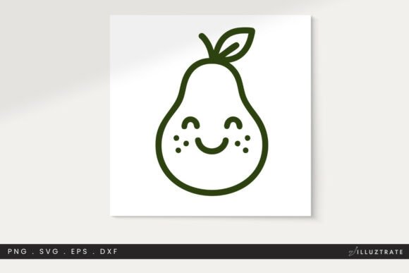 Pear SVG Cut File Clipart PNG for Graphics and Crafts
