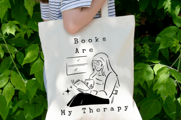 Reading is My Therapy Svg, Love to Read Graphics and Crafts